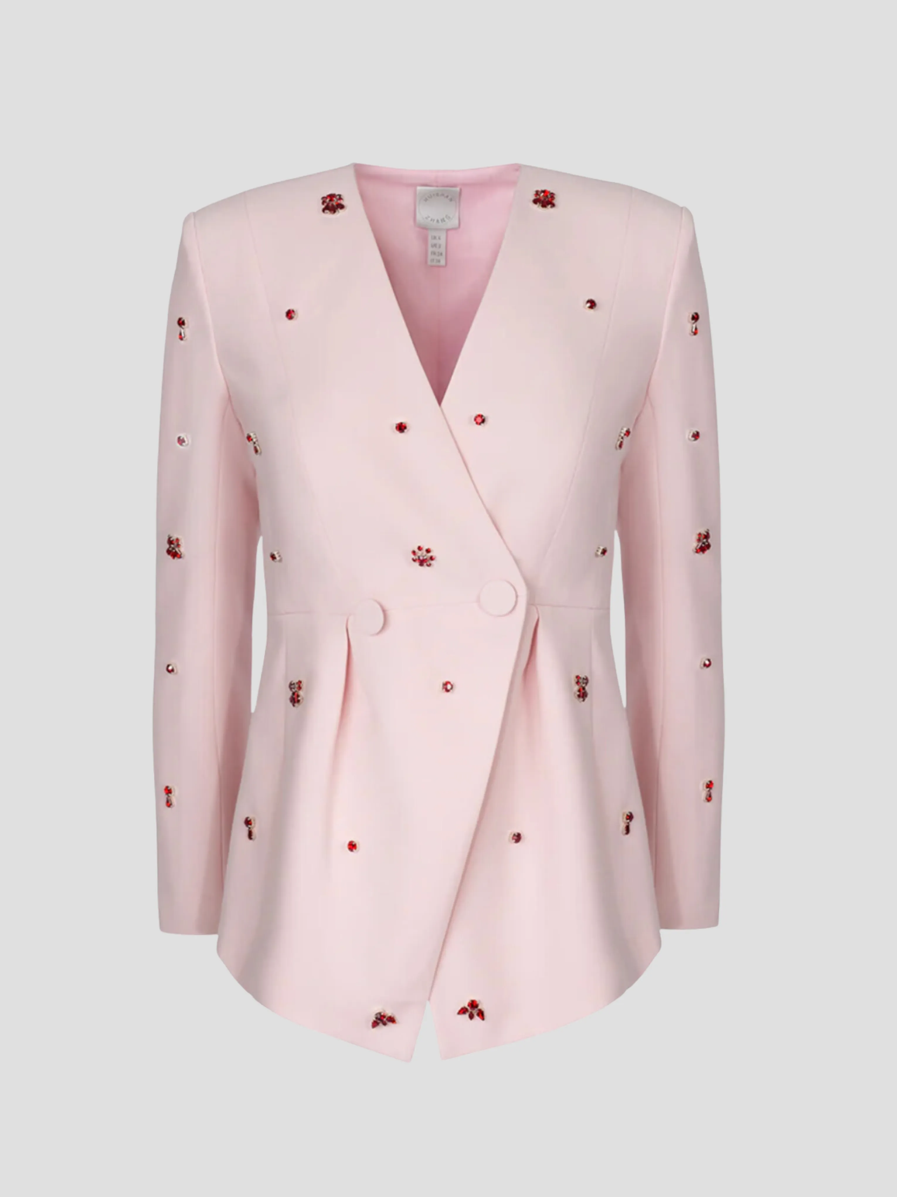 Milo Crystal-Embellishe Crepe Jacket in Pink