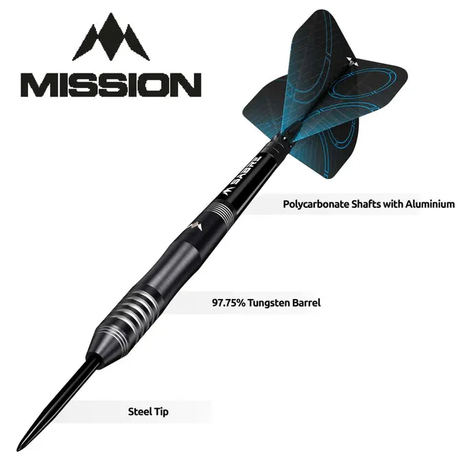 Mission Precision Darts 90% Tungsten - Steel Tip - Black PVD