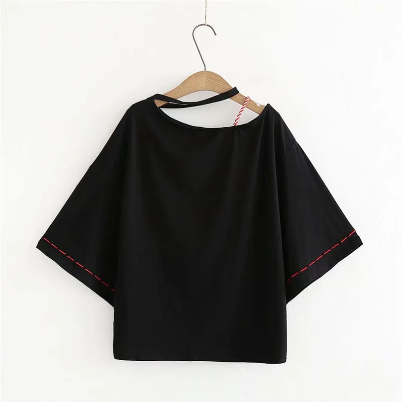 [@mochichuu] "CHERRY BLOSSOM EMBROIDERED" TOP   PLEATED SKIRT SET K092512REVIEW