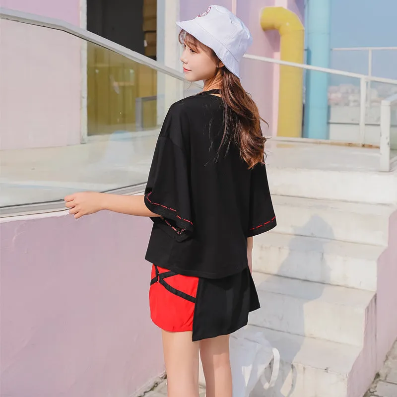 [@mochichuu] "CHERRY BLOSSOM EMBROIDERED" TOP   PLEATED SKIRT SET K092512REVIEW