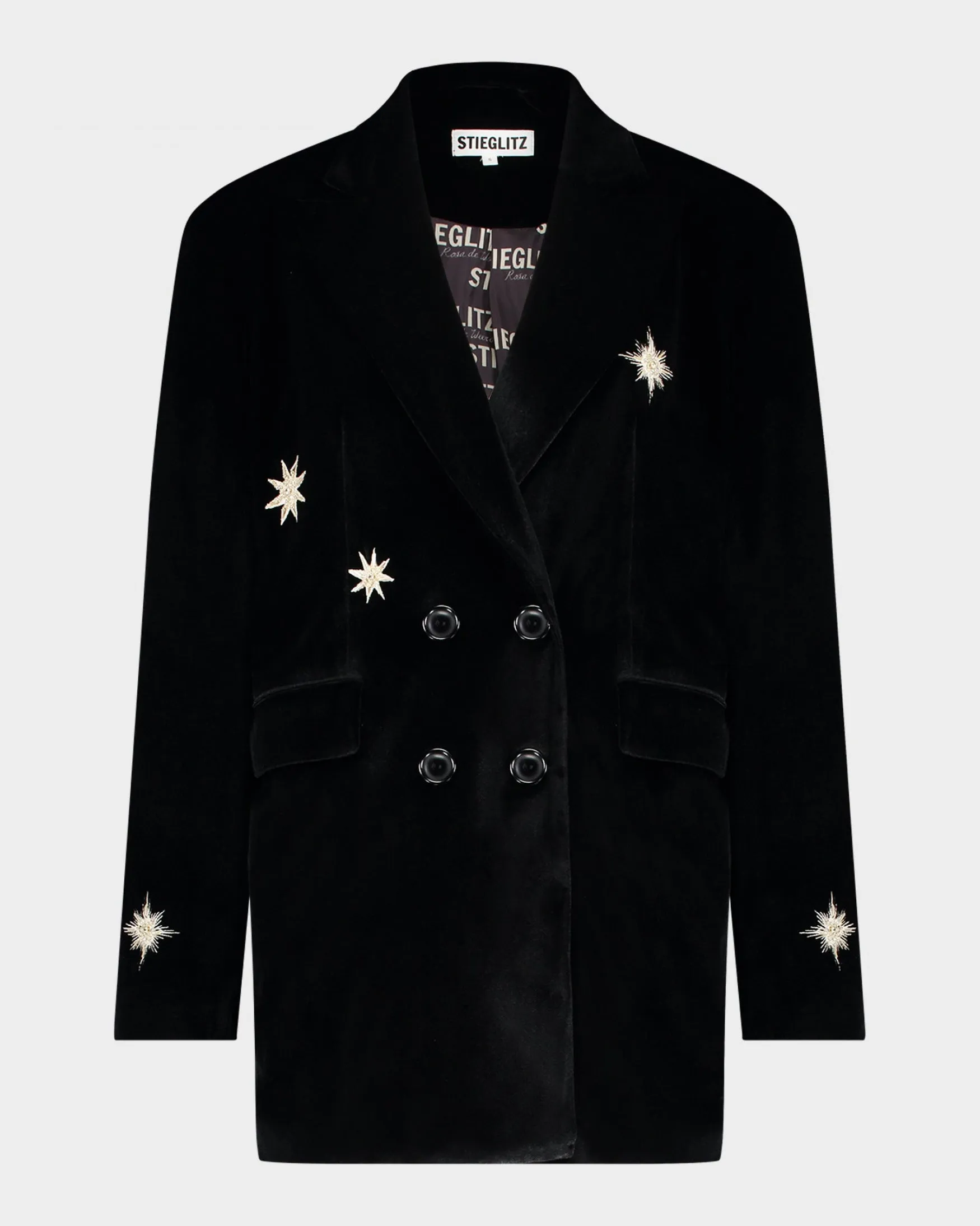 Natalia Velvet Blazer | Black