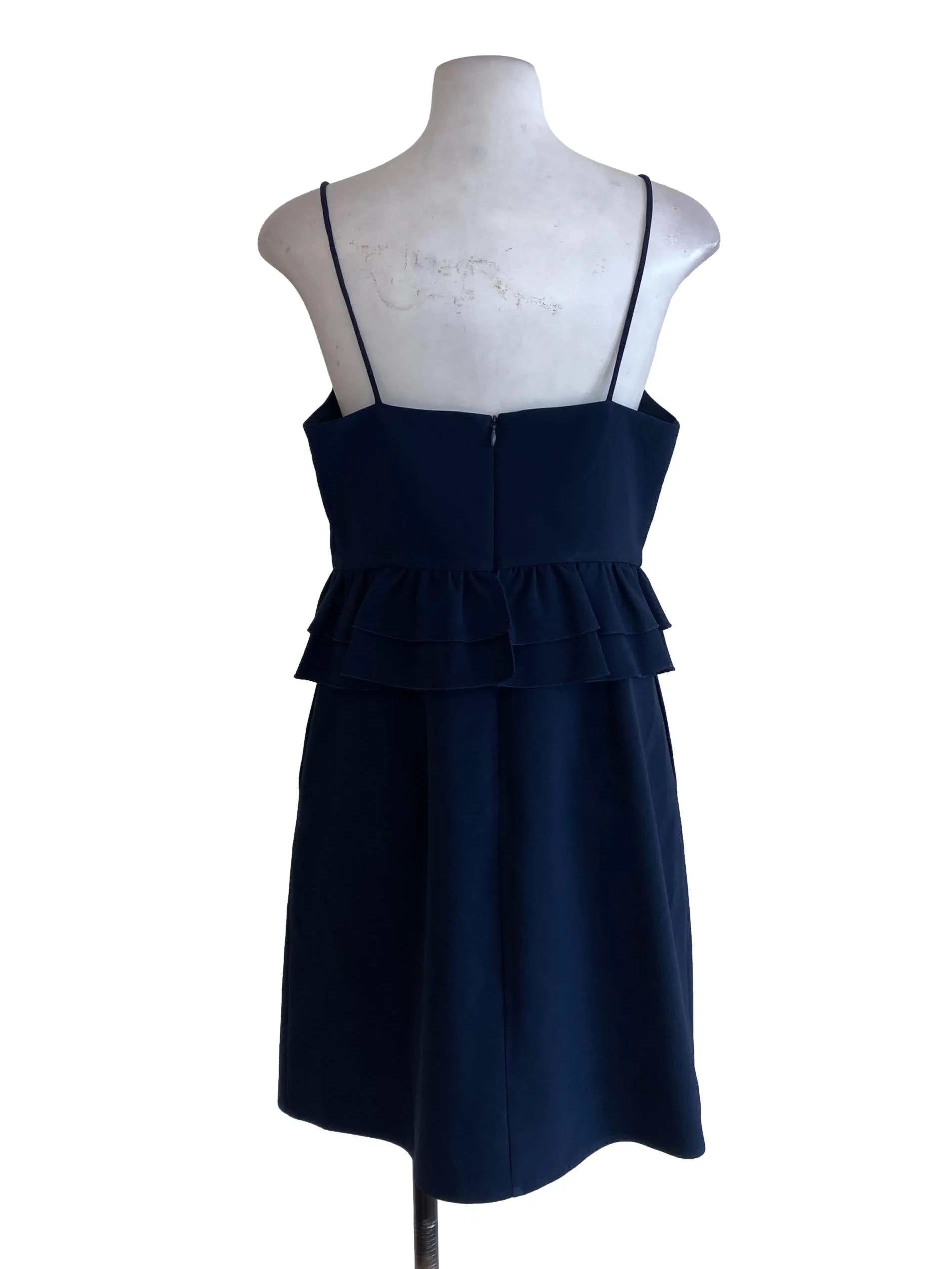 Navy Blue Peplum Dress