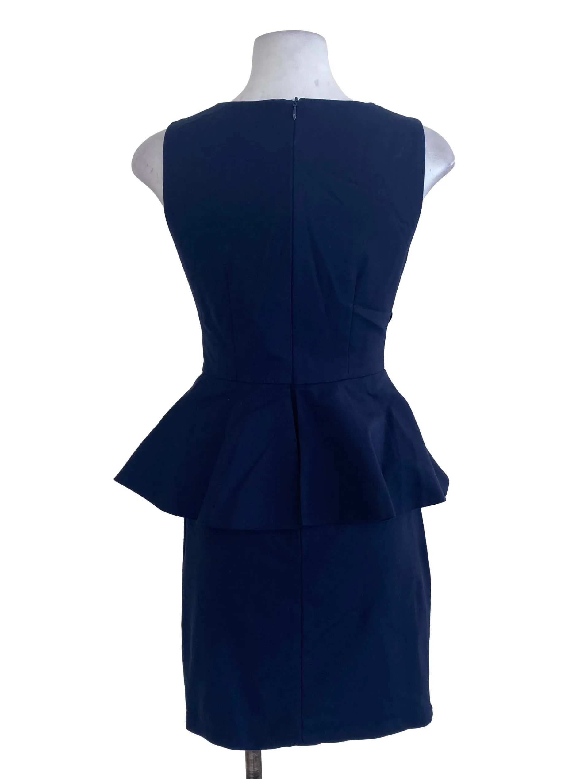 Navy Blue Peplum Dress