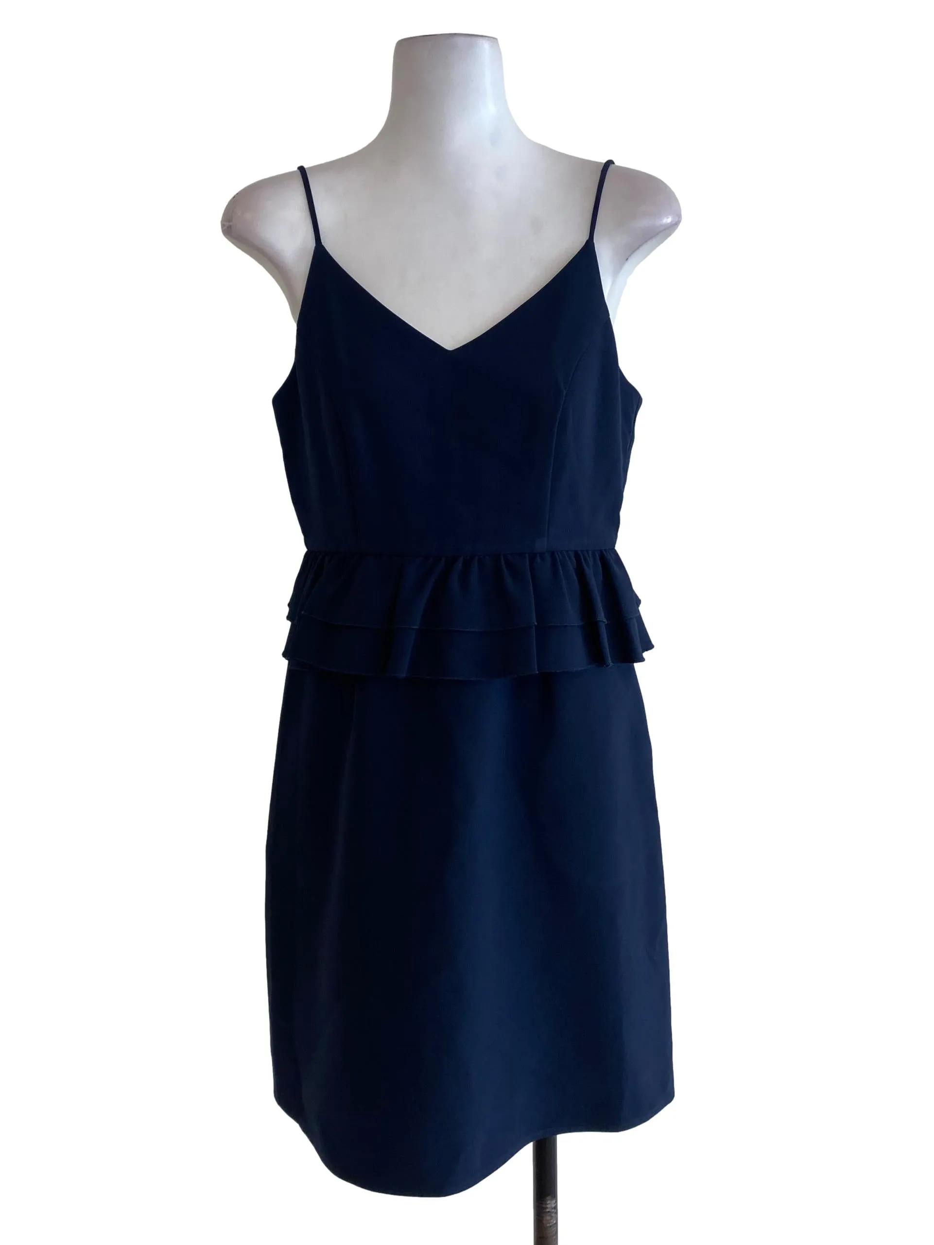 Navy Blue Peplum Dress