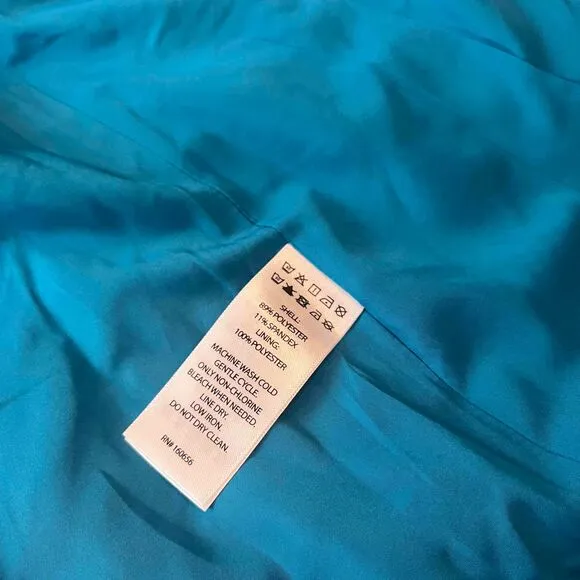 New NWT Sincerely Jules Aqua Teal Blue Jacket Double Breasted Blazer Size M