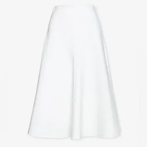 Nicholas Ponte Knit Midi Flare Skirt Cream Tan Size 6