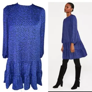NWT Ann Taylor Petite Spotted Tier Shift Dress Size 0P