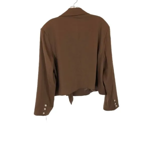 NWT Avec les Filles Womens Plus Size 3X Semi-Crop Double Breasted Blazer Jacket