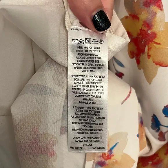 NWT French Connection Floral Drape Tiered Midi Skirt 4