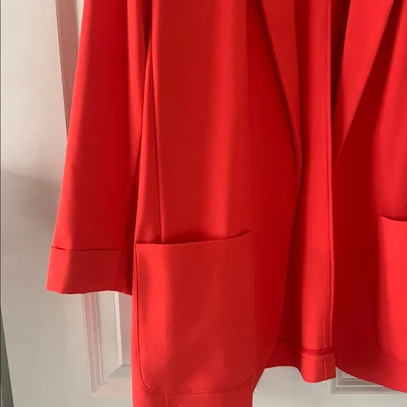 NWT Marks &amp; Spencer Red Blazer Oversized Fit Classic Lapel .