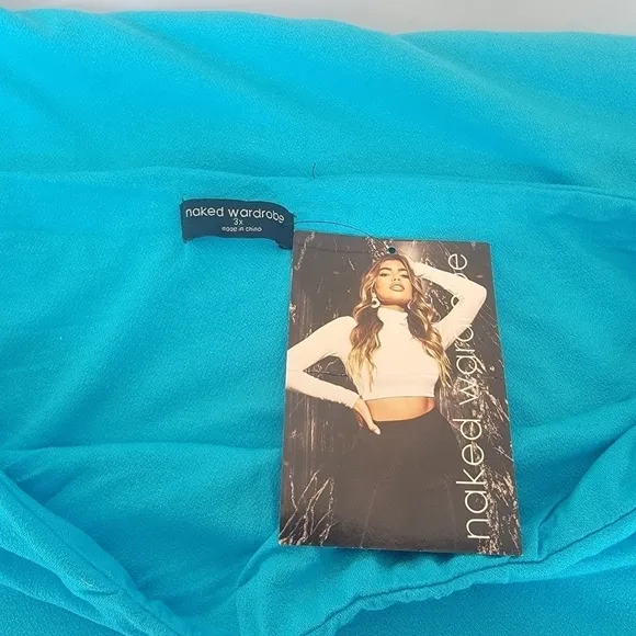 NWT Naked Wardrobe Get Knotty 2pc crop top/midi skirt bodycon sculpting