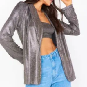 NWT Show Me Your Mumu Sparkly Blazer &amp; Crop Top Set (Felix Blazer ~ Disco Glitz)