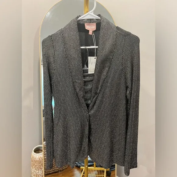 NWT Show Me Your Mumu Sparkly Blazer &amp; Crop Top Set (Felix Blazer ~ Disco Glitz)