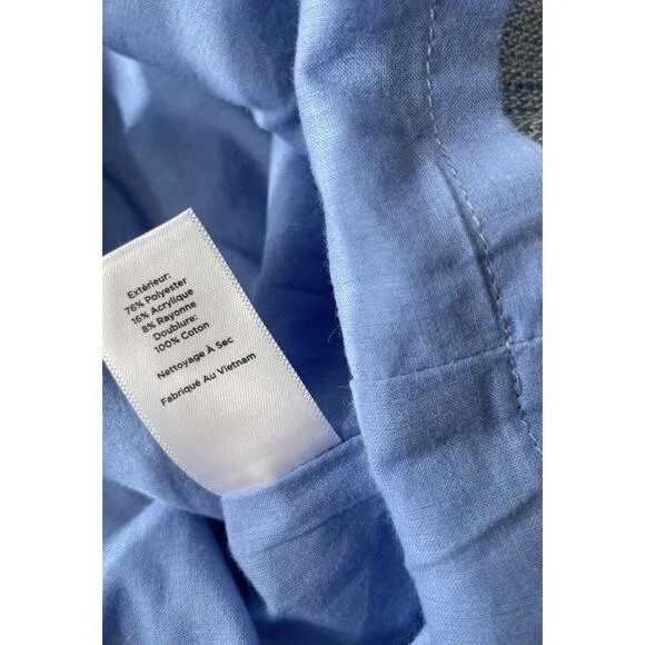 NWT Talbots Tweed Shift Dress Womens Sz 10 Blue Sleeveless Lined Classic