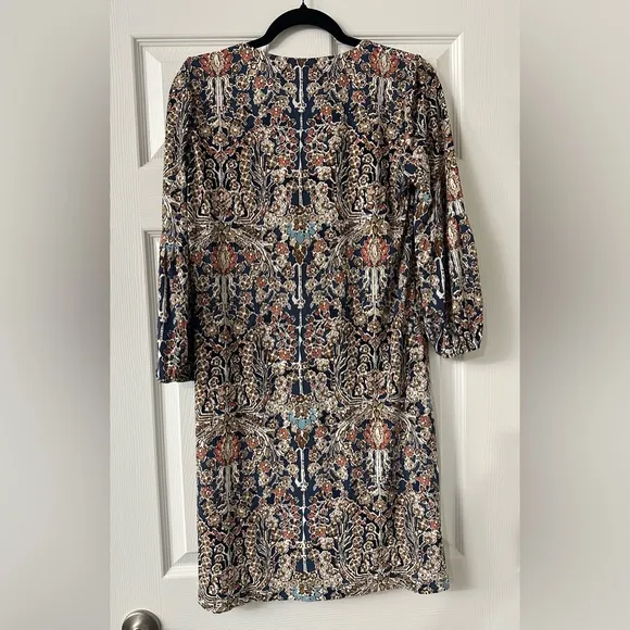 NWT Tommy Hilfiger Women’s Floral Print Neck-Tie Shift Dress Size 14