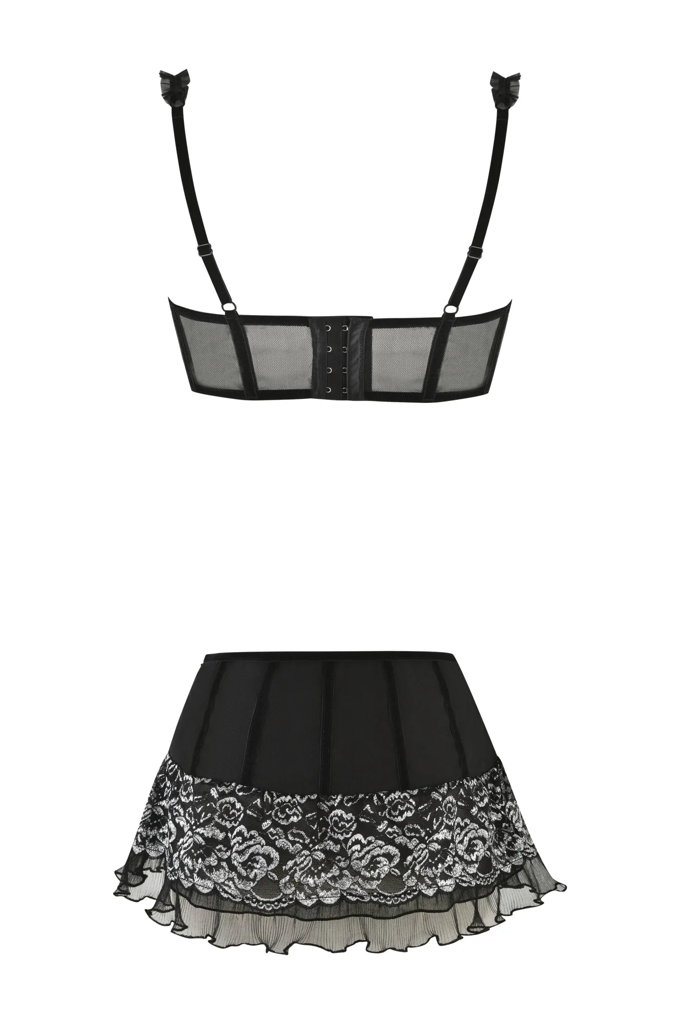 NYSSA TWO-PIECE SET - BLACK : METALLIC