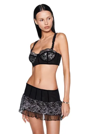 NYSSA TWO-PIECE SET - BLACK : METALLIC