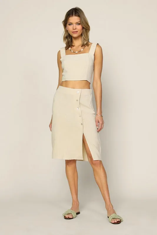 On Her Way Lined Skirt