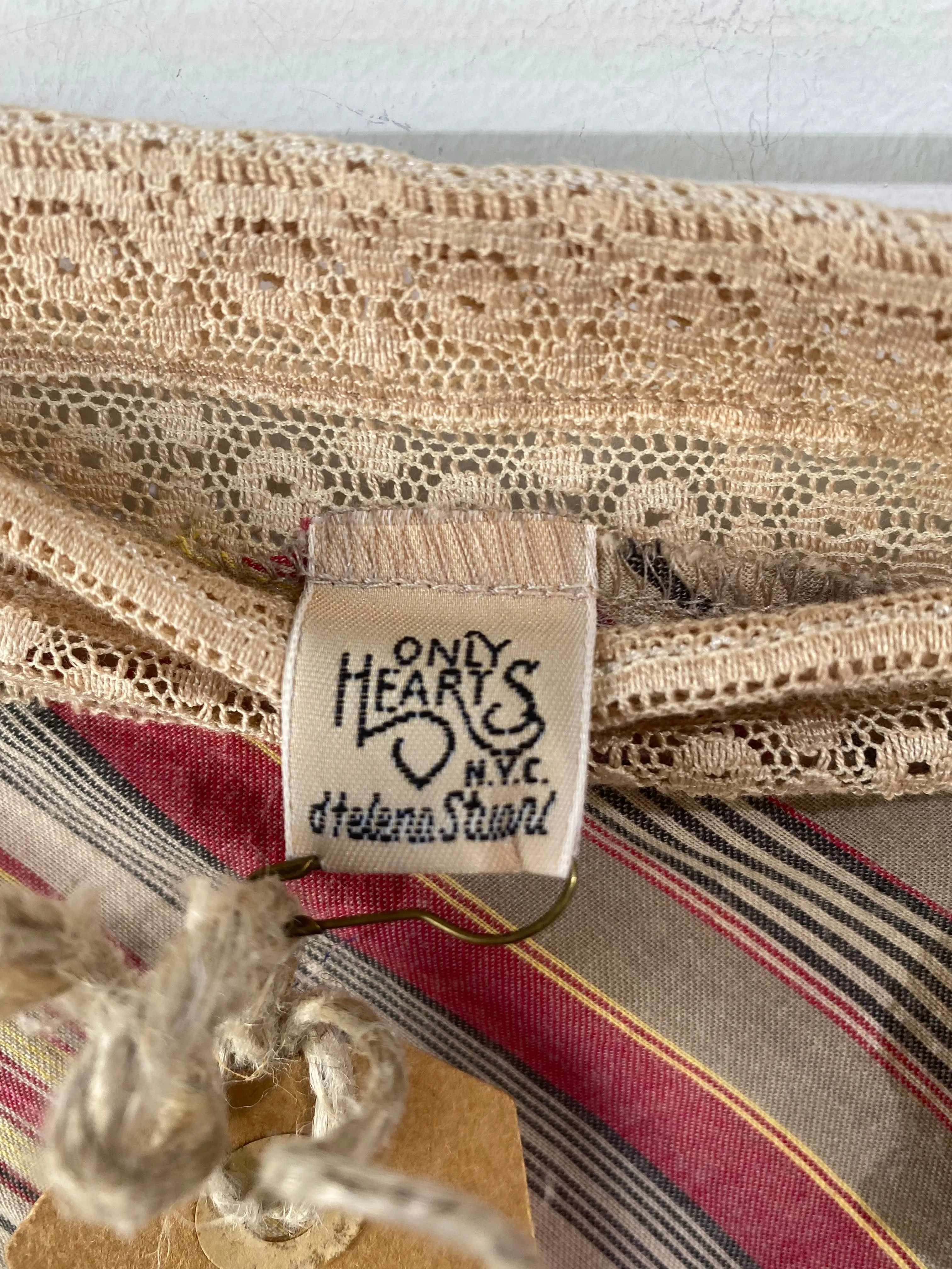 Only Hearts Pink & Tan Striped Skirt