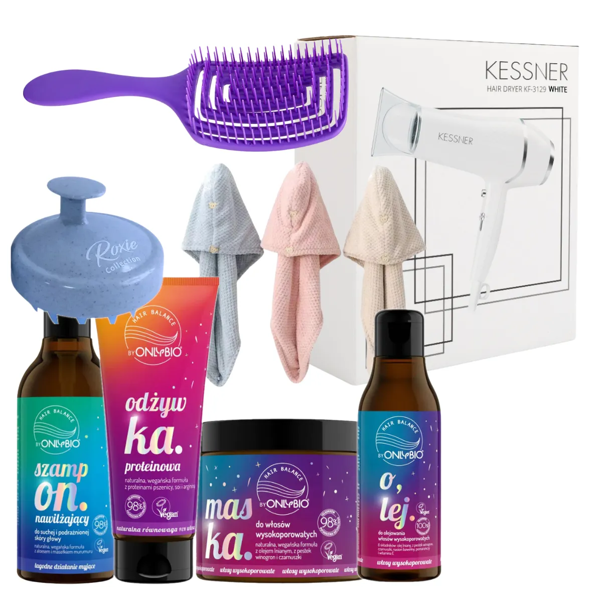 OnlyBio x Roxie ULTIMATE Bundle for High Porosity Hair   Hair Dryer