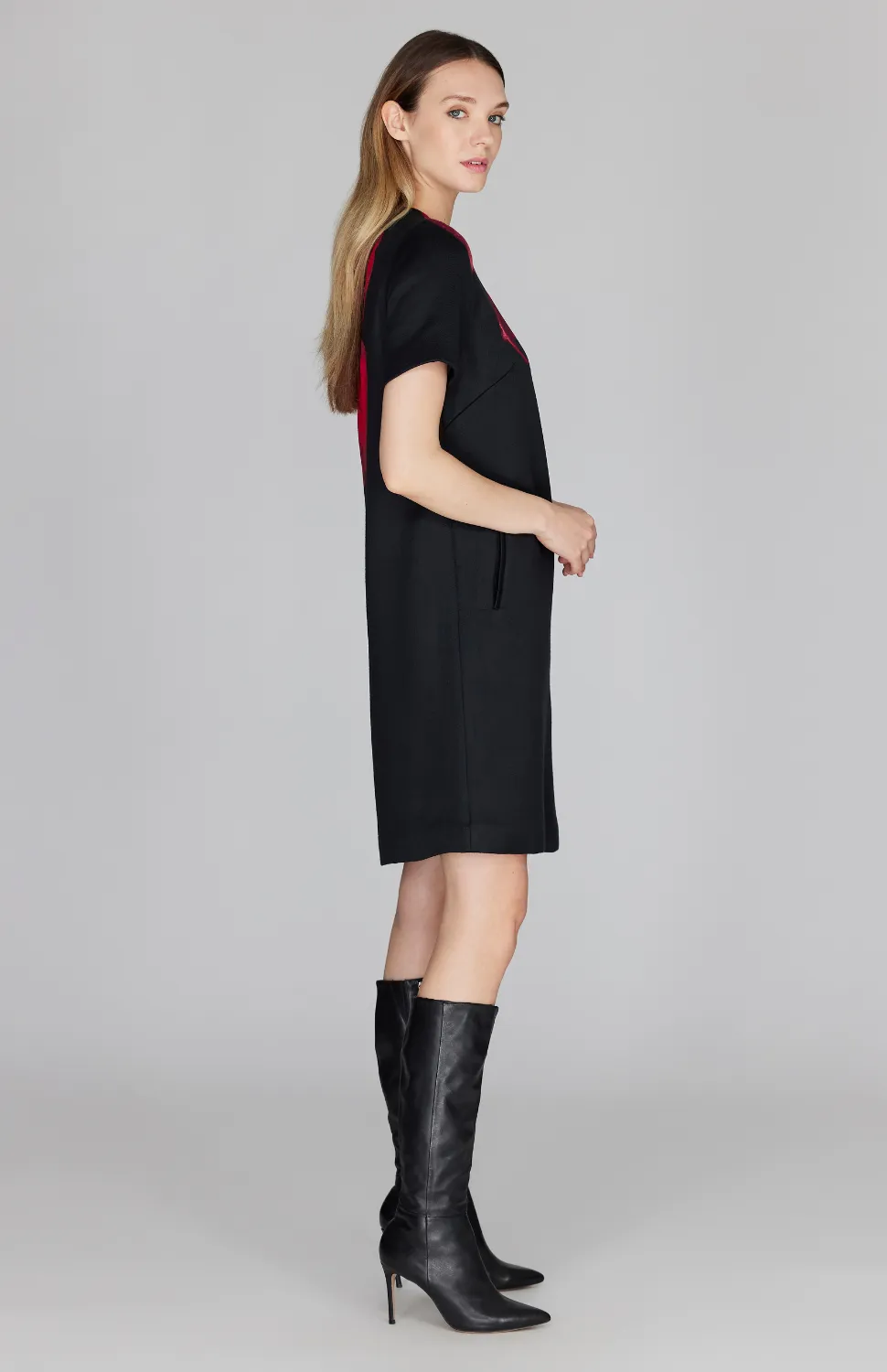 Orchid Jacquard Short Sleeve Shift Dress