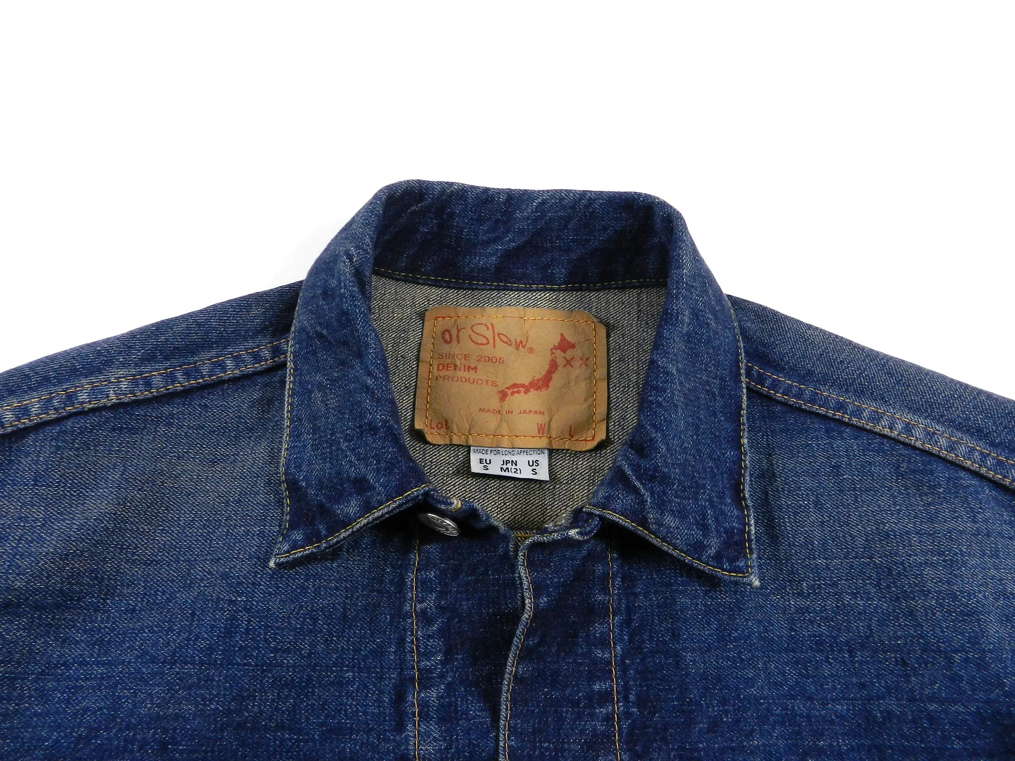 Orslow Indigo Pleated Denim Jacket - S