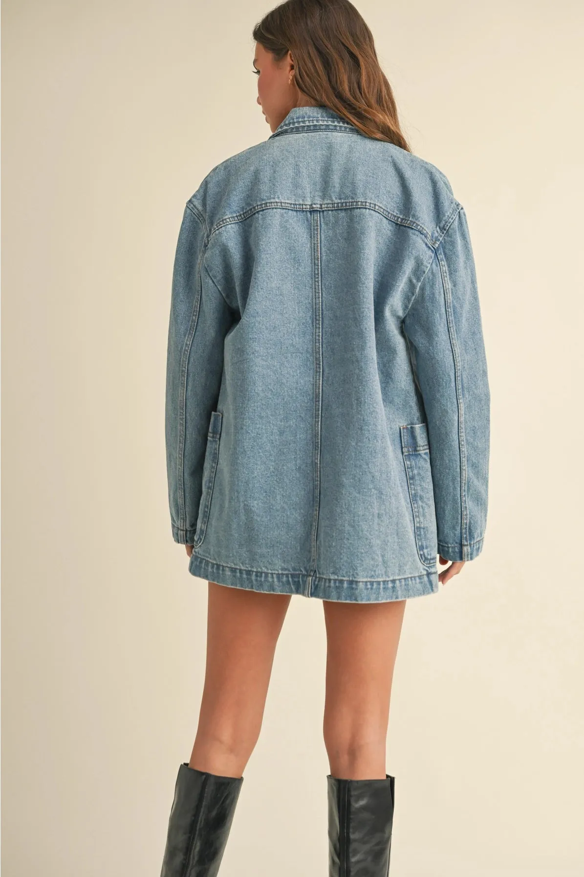 Oversized Denim Blazer {Denim}