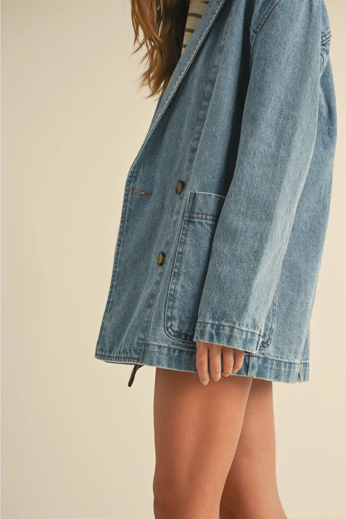Oversized Denim Blazer {Denim}