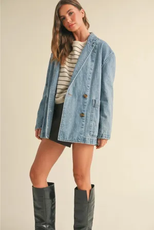 Oversized Denim Blazer {Denim}