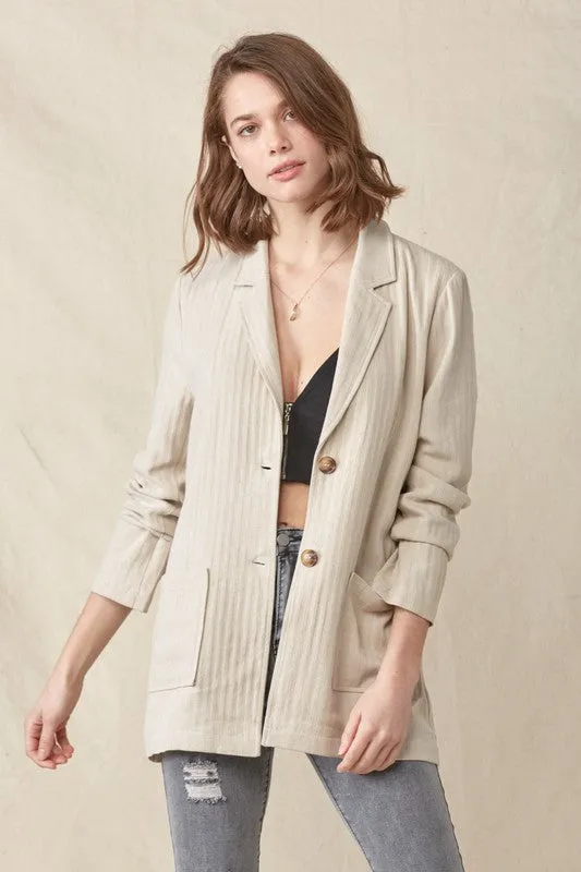 Oversized Double Pocket Blazer