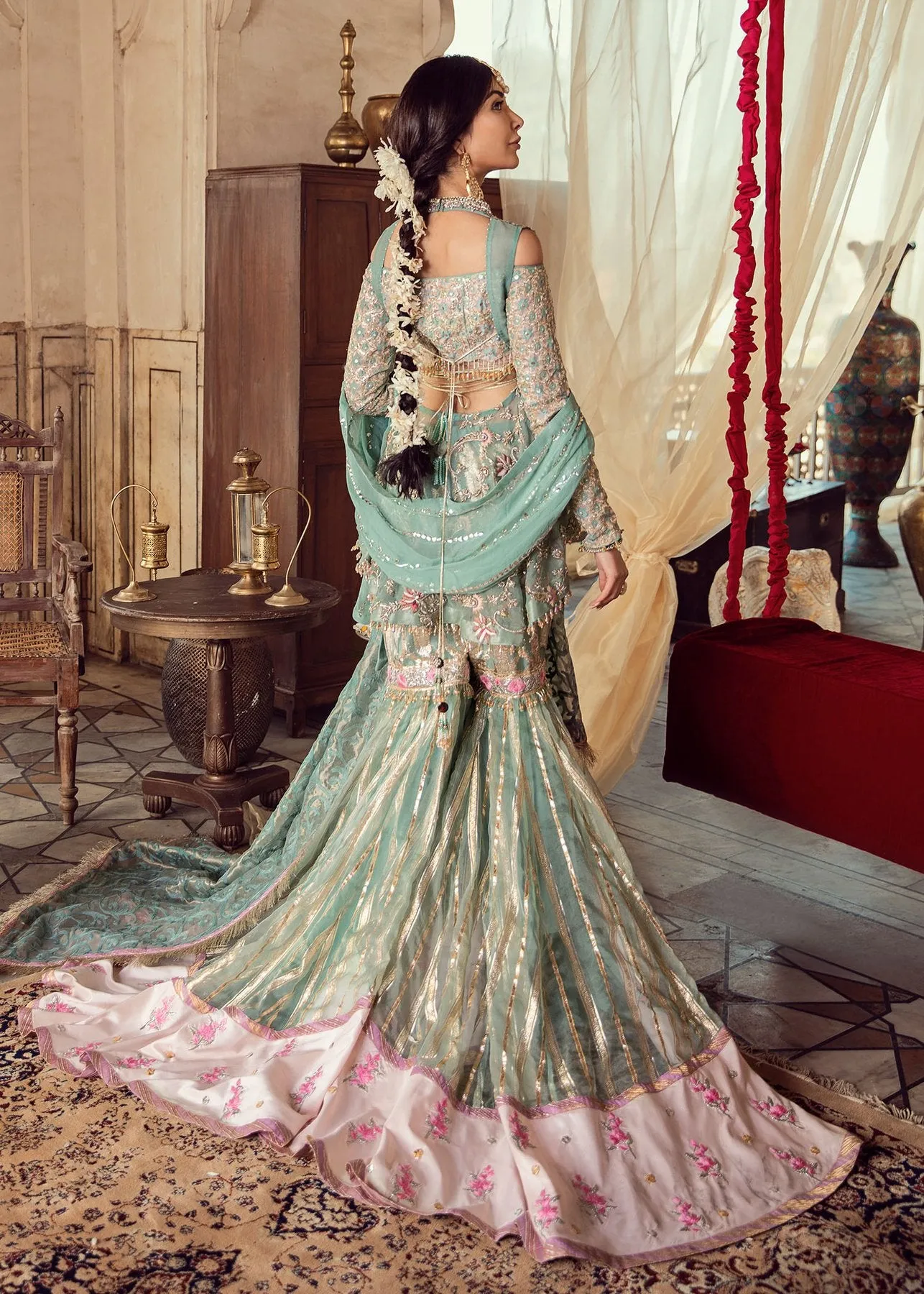 Pakistani Bridal Fairytale Gharara for Wedding #Y2088