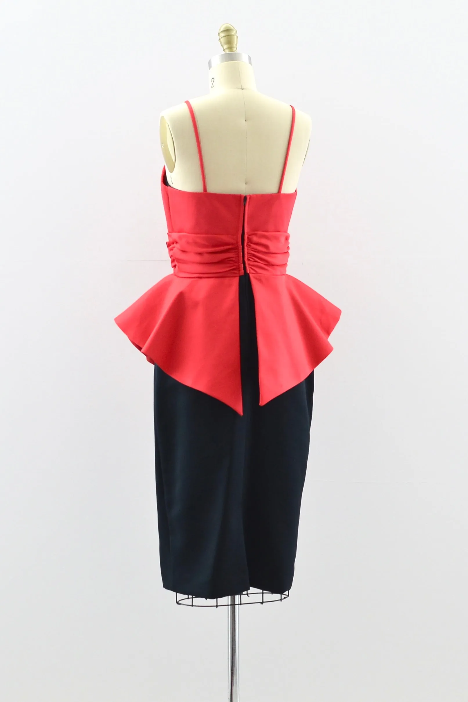 Peaked Peplum Dress / XS