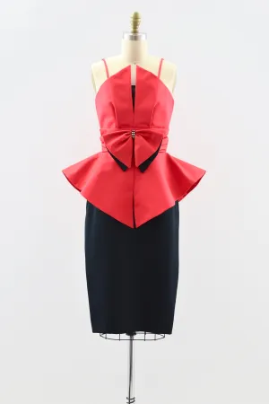Peaked Peplum Dress / XS