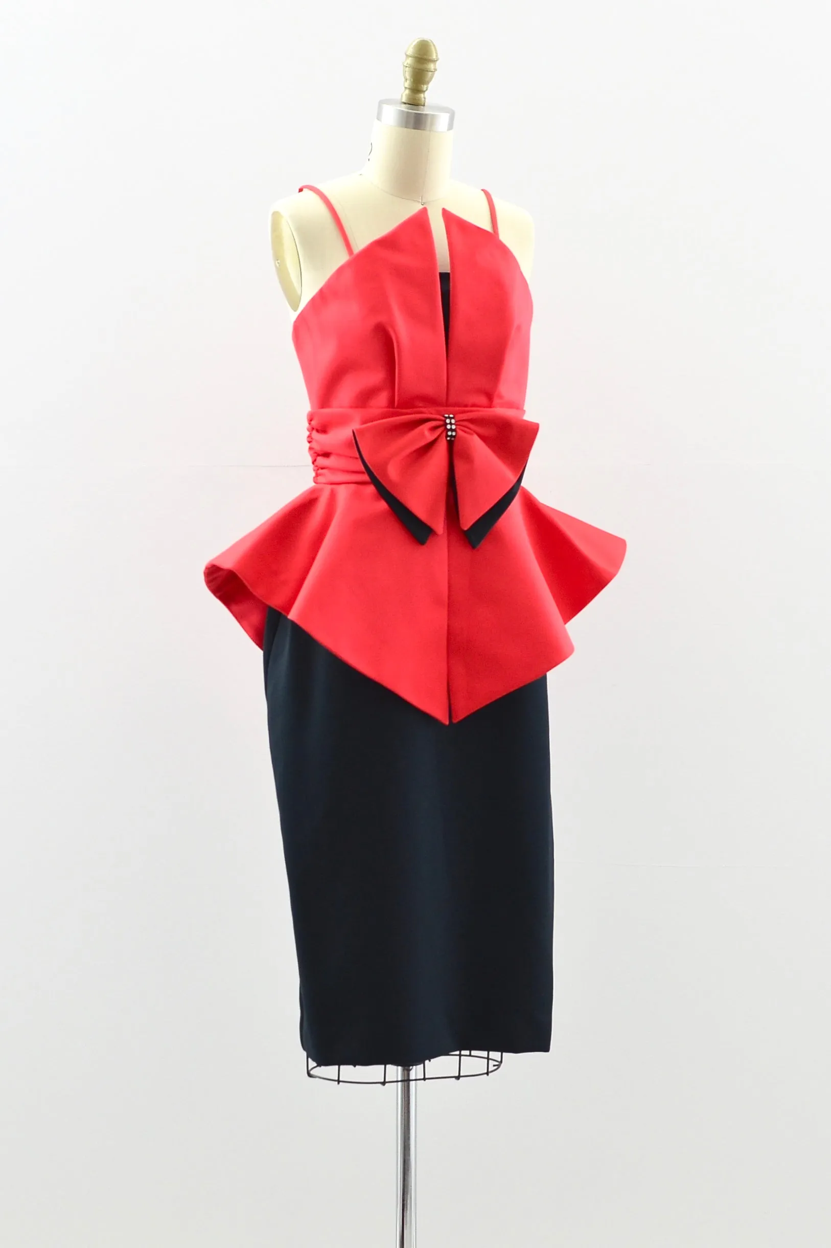 Peaked Peplum Dress / XS