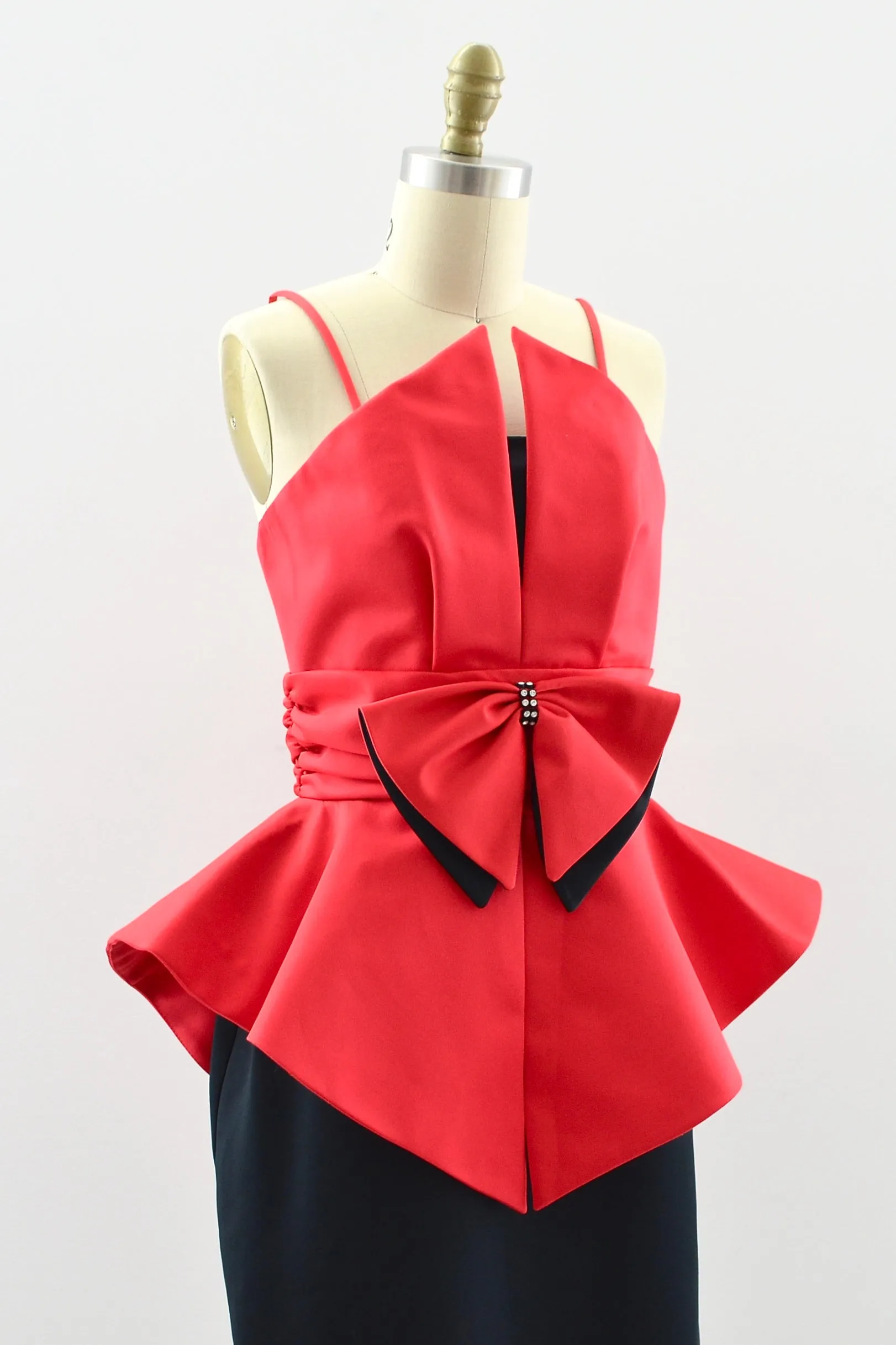 Peaked Peplum Dress / XS