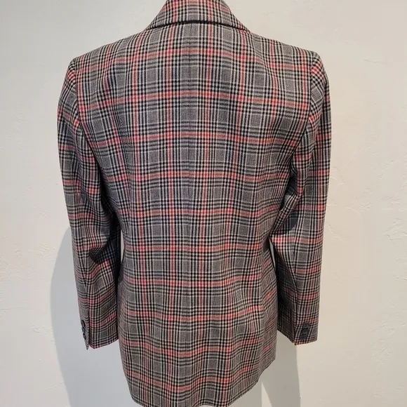 Pendleton 100% Wool Tartan Plaid Single-Button Blazer Jacket - Size 6 Petite