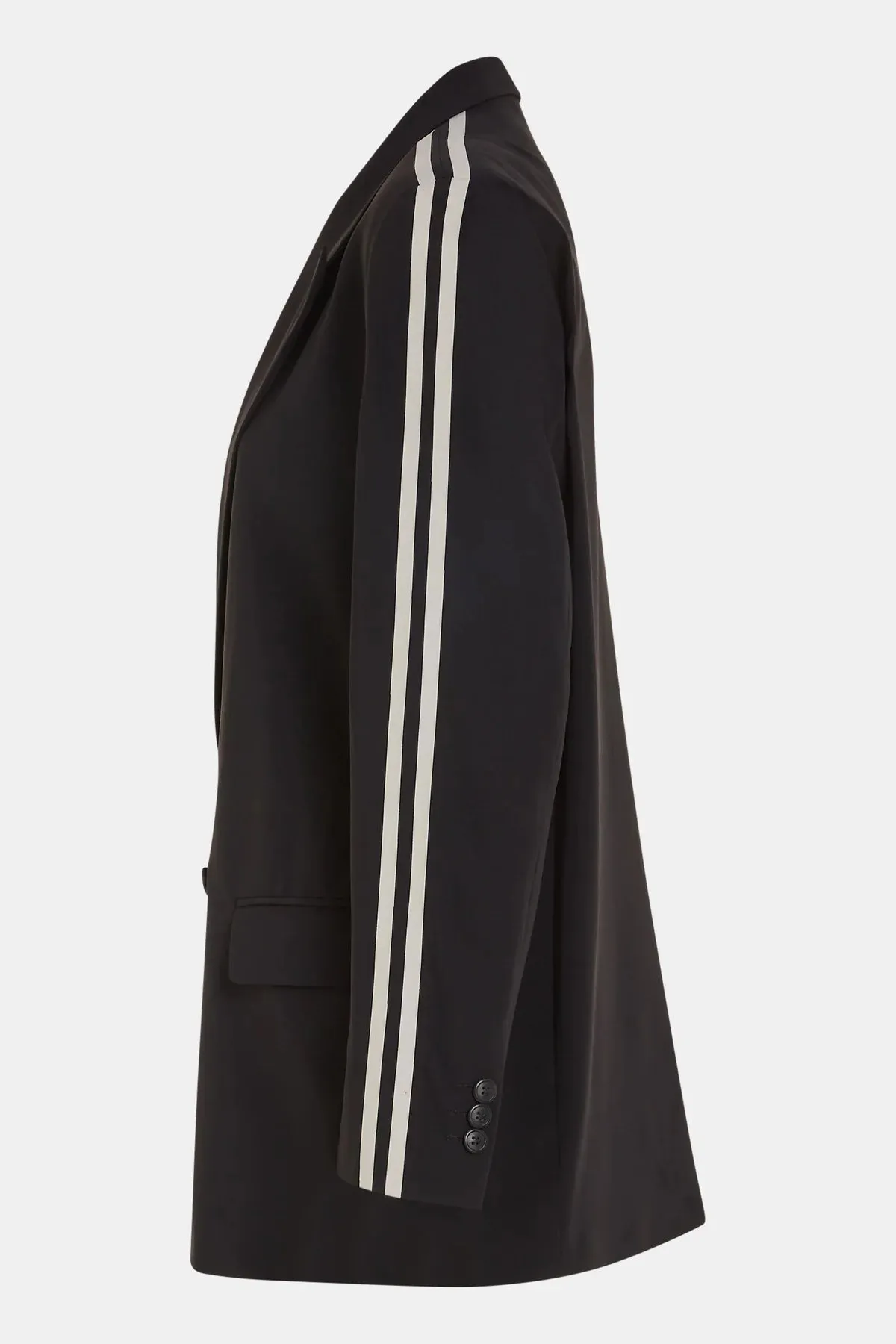 PENN&INK N.Y LOGAN sort oversized dressjakke med hvite striper