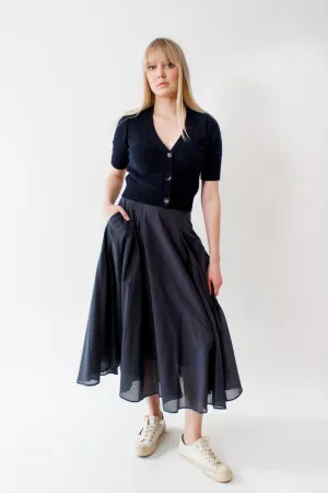 Peserico Pure Cotton Voile Midi Skirt