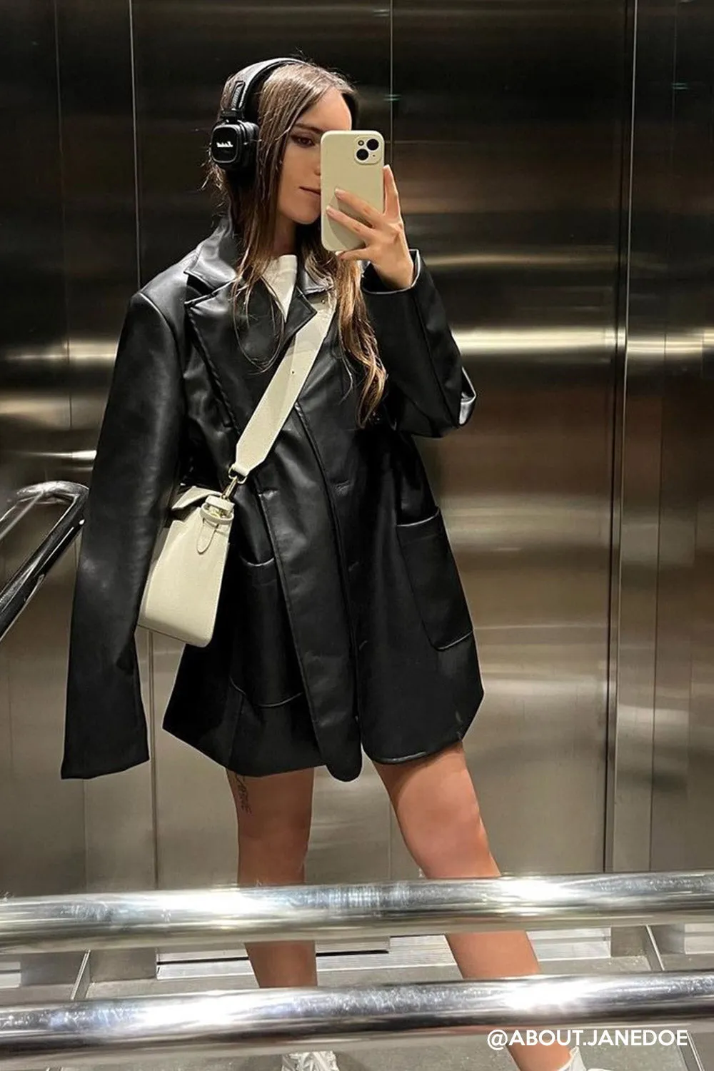 Peyton Pleather Overfit Blazer