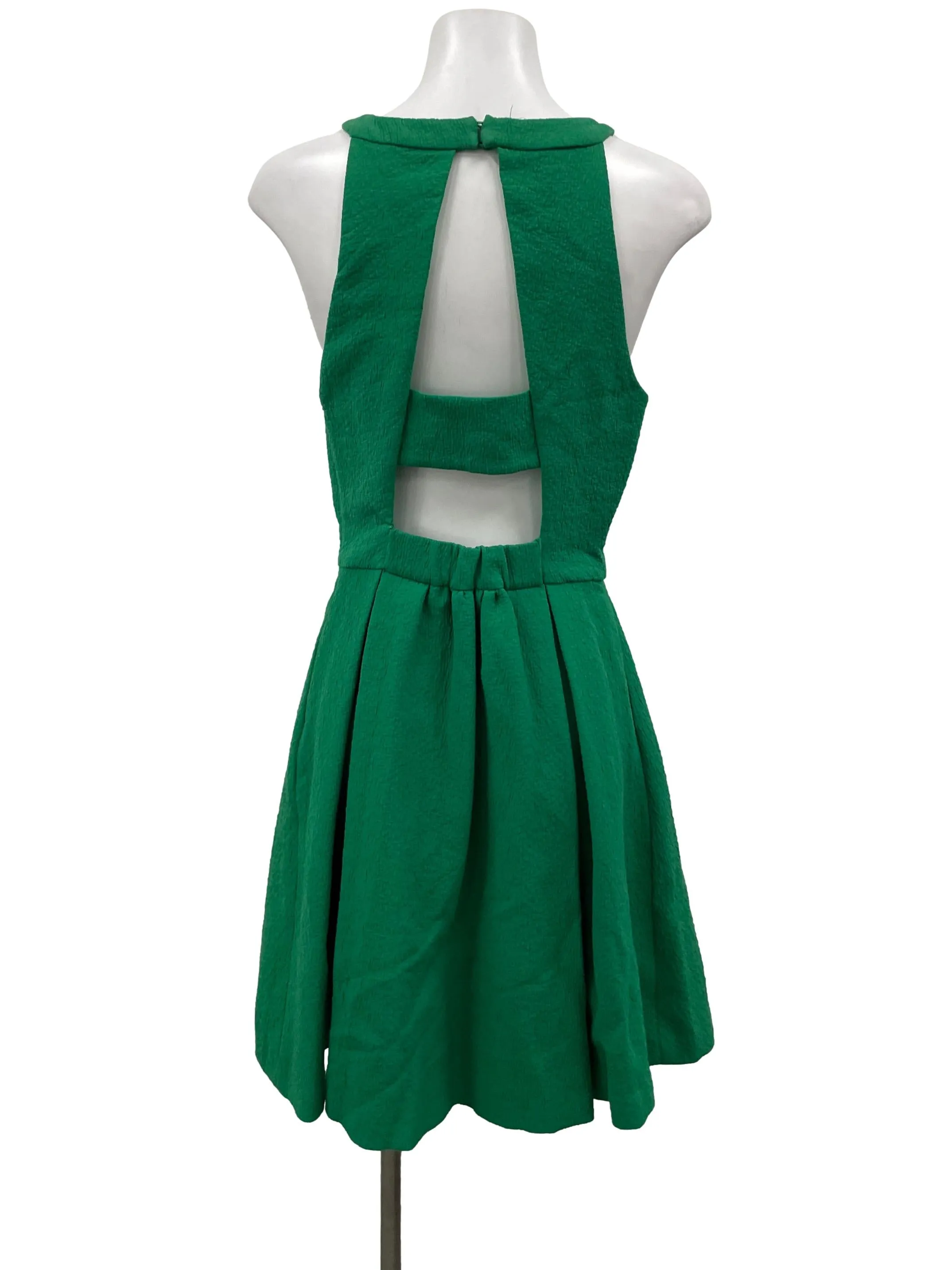 Pine Green Back Cutout Shift Dress