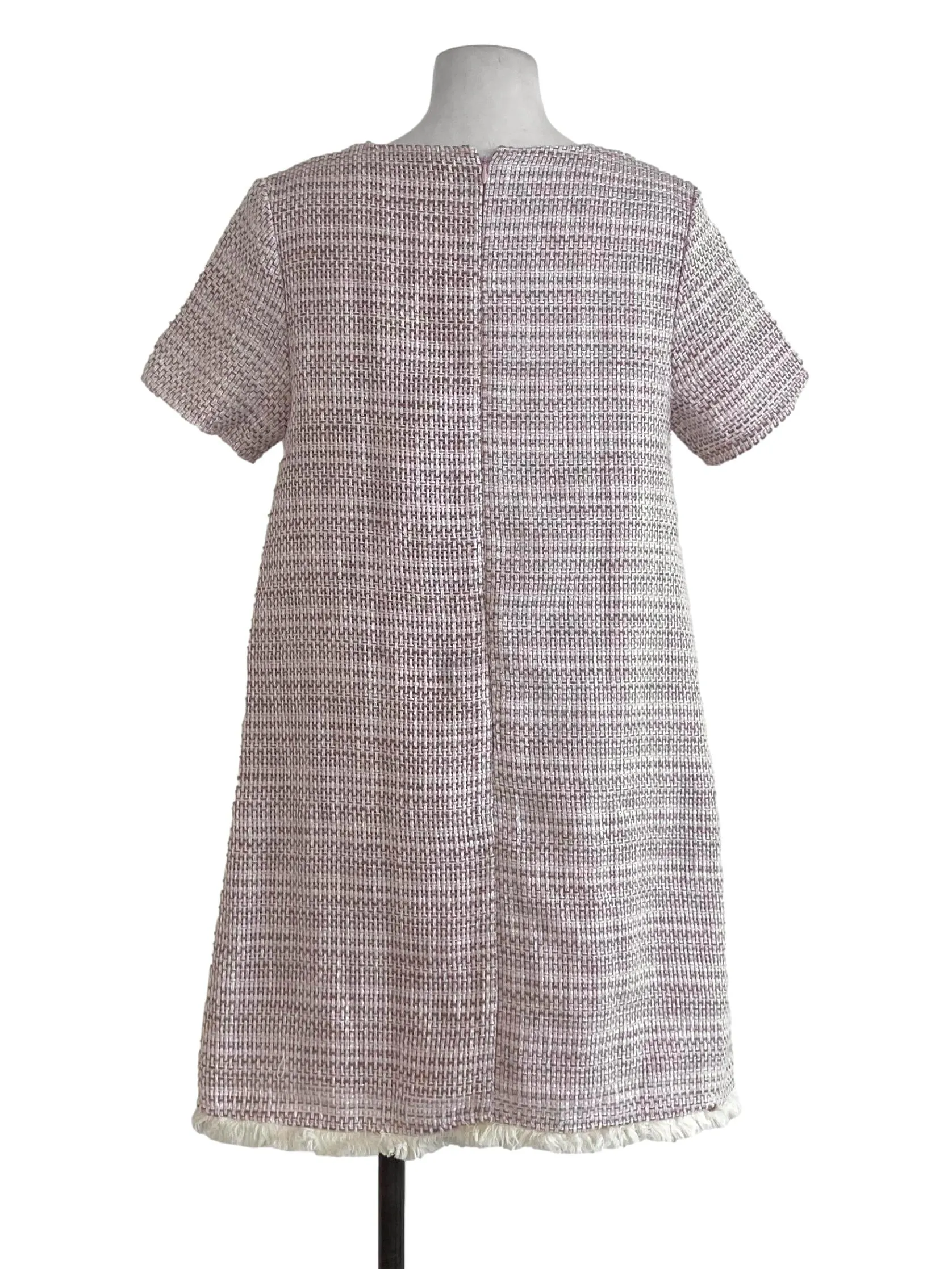Pink Tweed Shift Dress