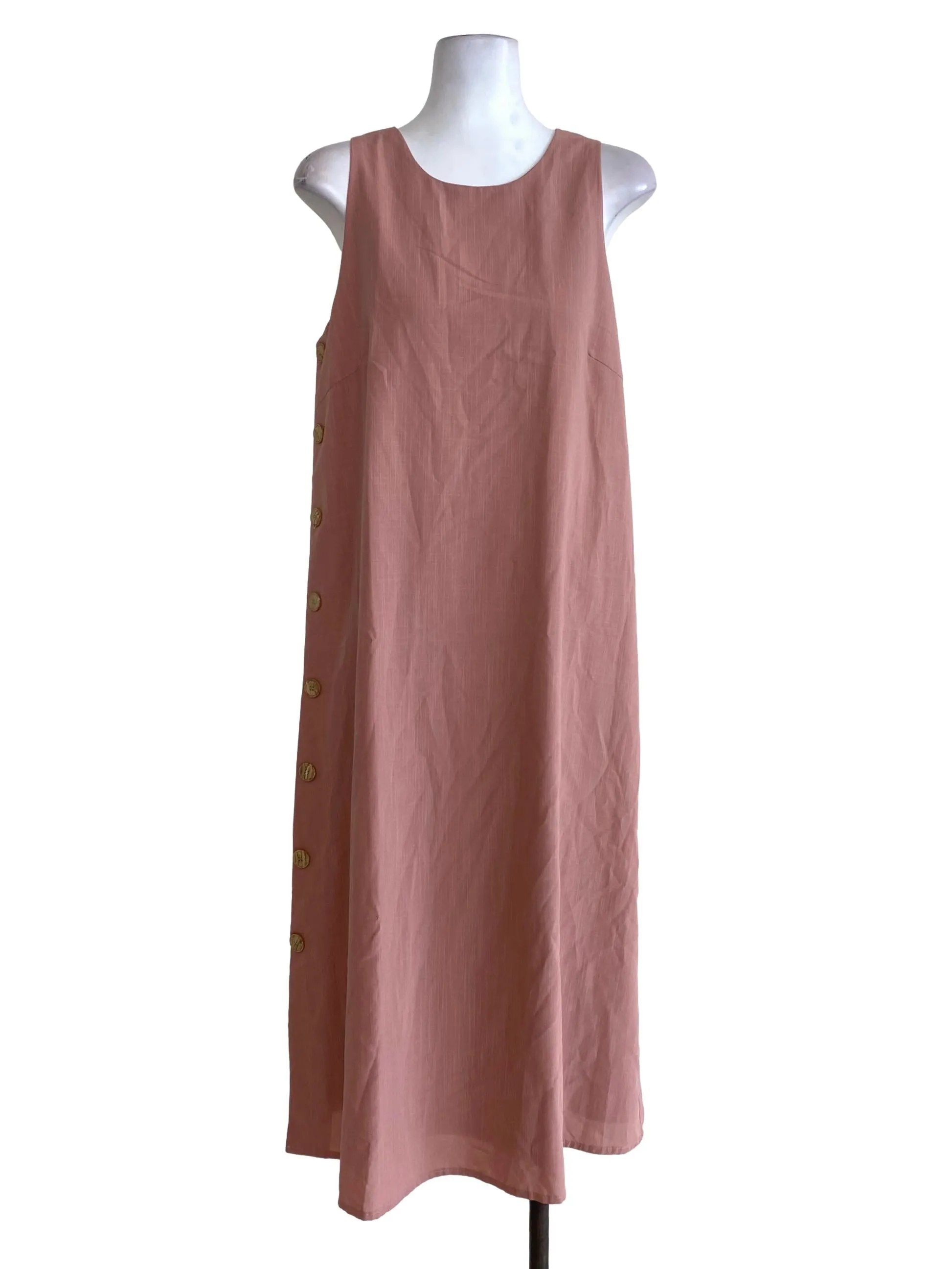Pink Twill Shift Dress