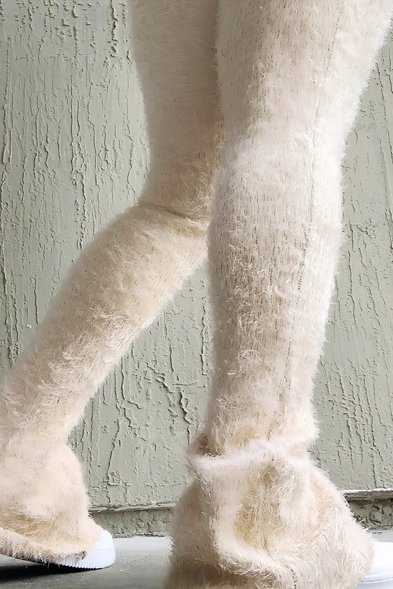 PJ0513 Fuzzy Knitted Long Pants