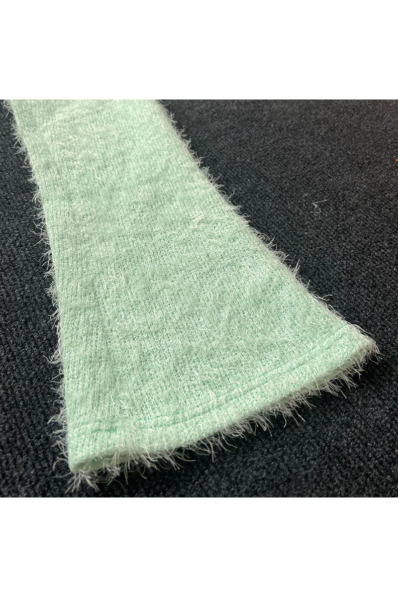PJ0513 Fuzzy Knitted Long Pants