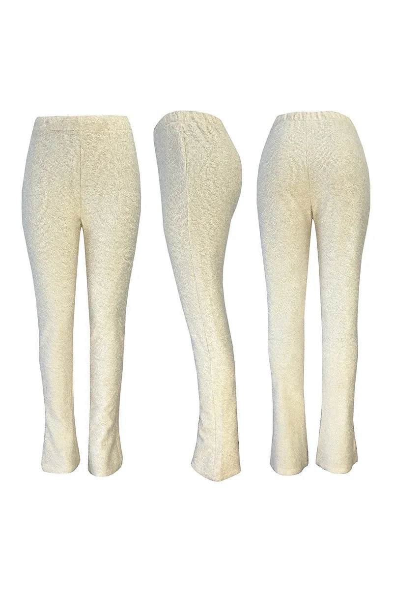 PJ0513 Fuzzy Knitted Long Pants