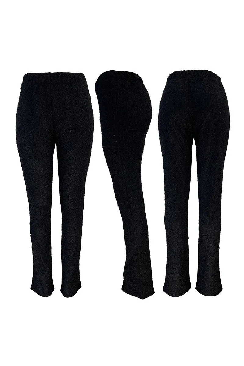 PJ0513 Fuzzy Knitted Long Pants