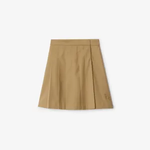Pleated Cotton Blend Skirt 8100749
