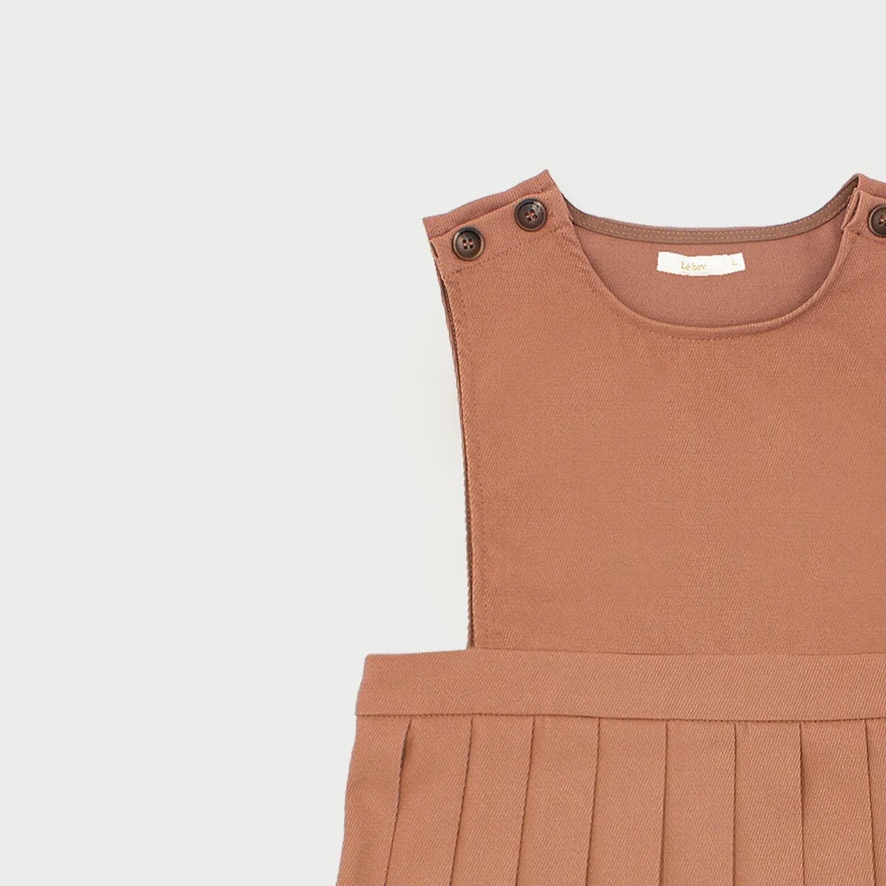 Pleated Dress, Caramel Brown