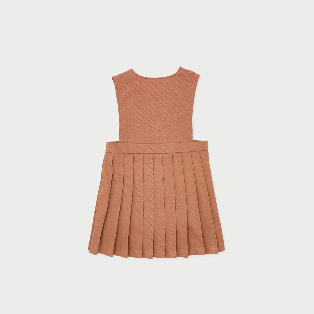 Pleated Dress, Caramel Brown