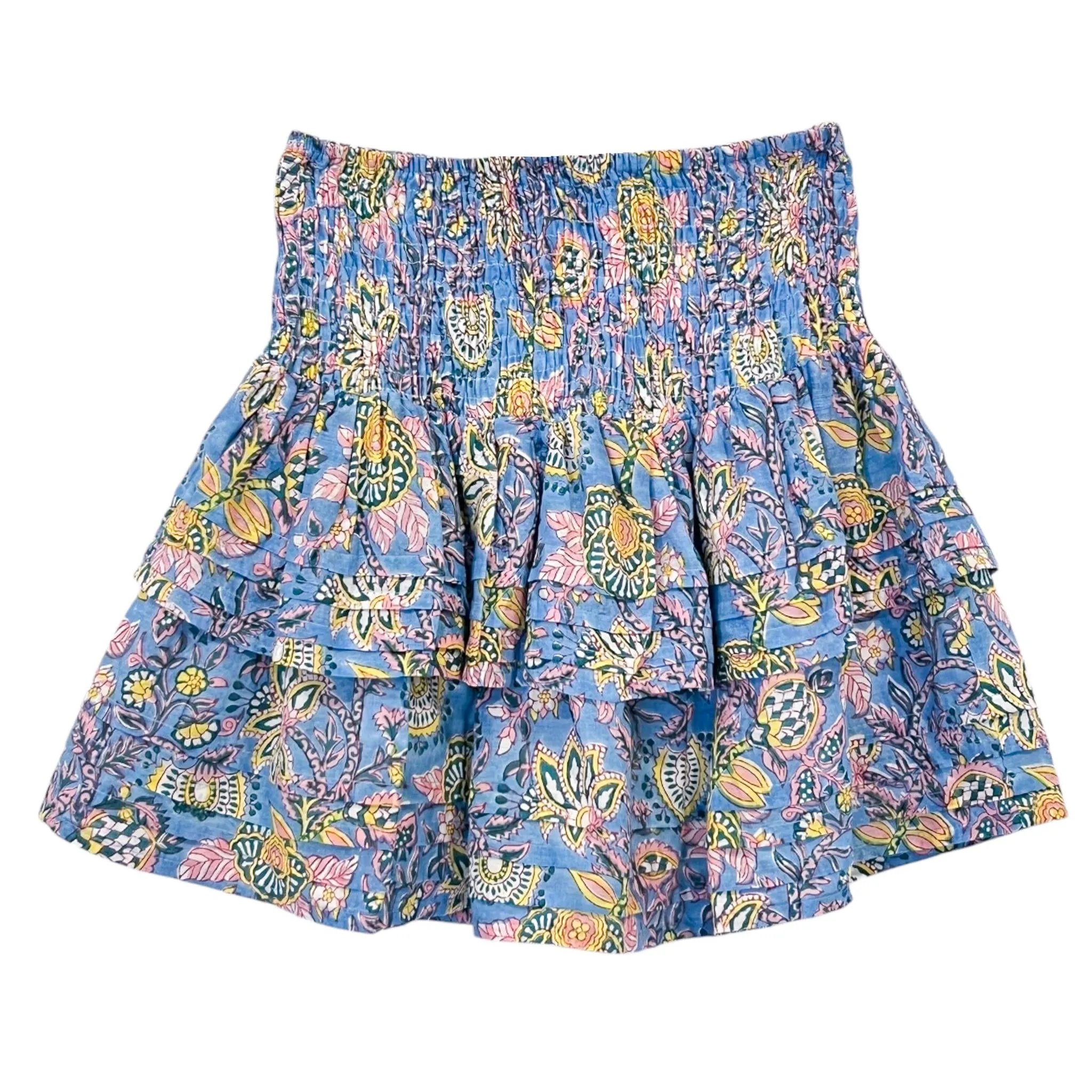 Pleated Smocked Mini Skirt
